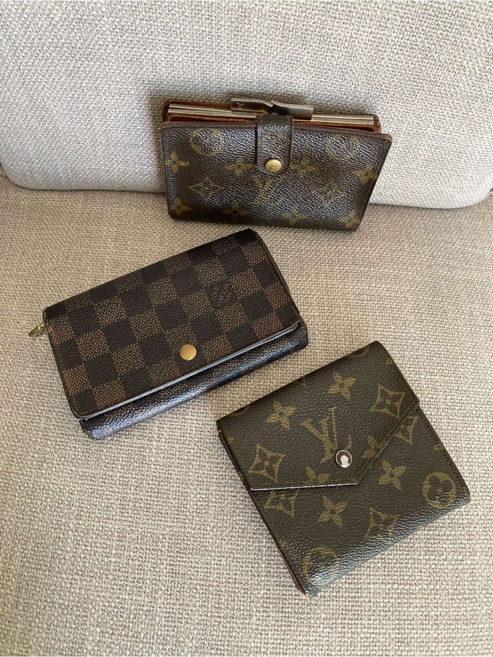 Louis Vuitton Brown Monogram & Damier Wallet Bundle